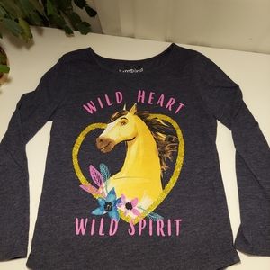 Girl's Long-sleeved Shirt with Spirit On Front